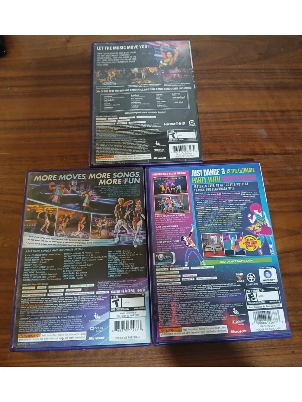 Dance Central 1, 2 & Just Dance 3 (Xbox 360) Bundle
